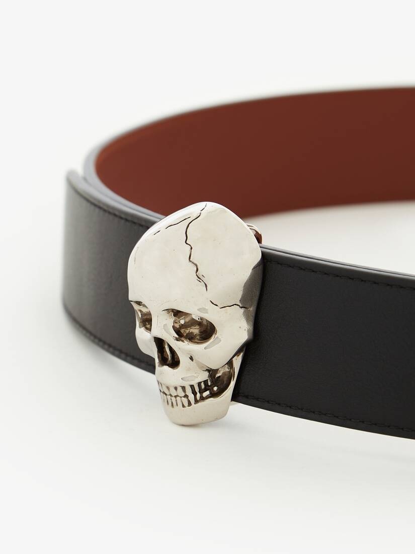 Men's 3d Skull Belt in Black - 3