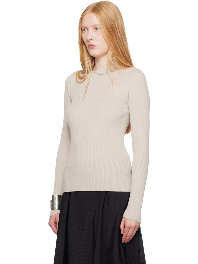Our Legacy WORK SHOP Emporio Armani Taupe Stretto Popover Sweater outlook