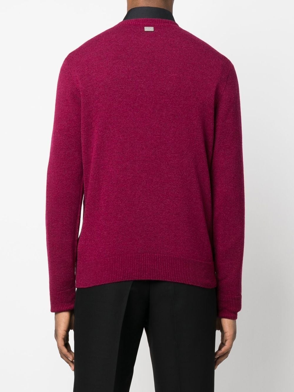 fine-knit crew-neck jumper - 4