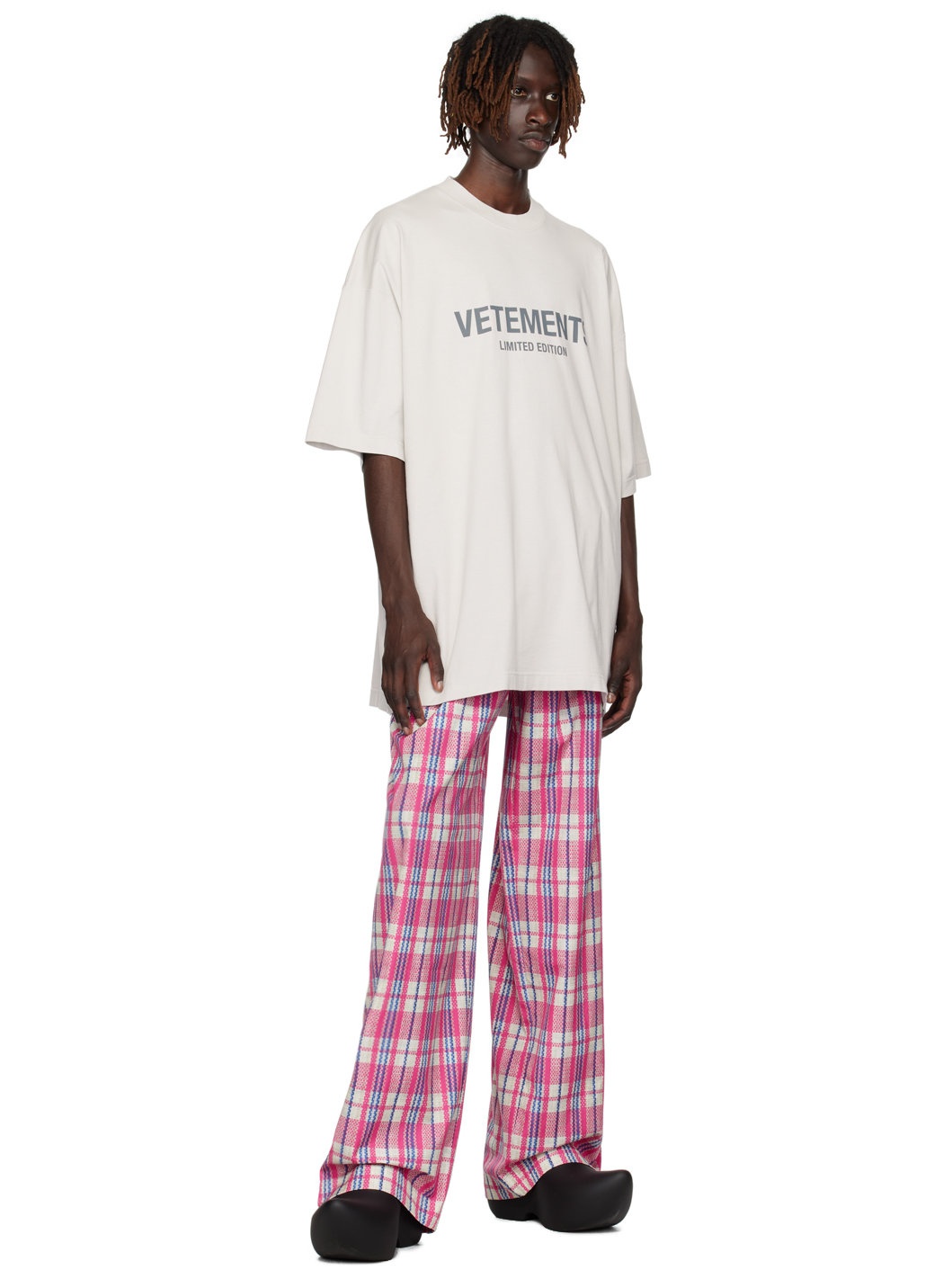 Pink Check Sweatpants - 4