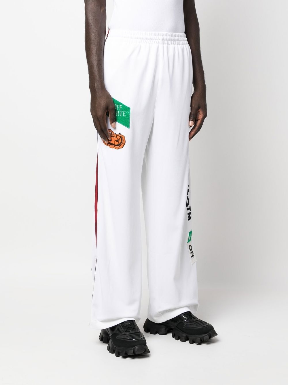 logo-embroidered track pants - 3