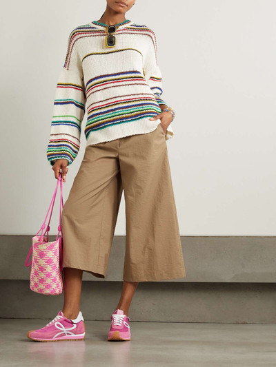 Loewe + Paula's Ibiza striped knitted cotton-blend sweater outlook