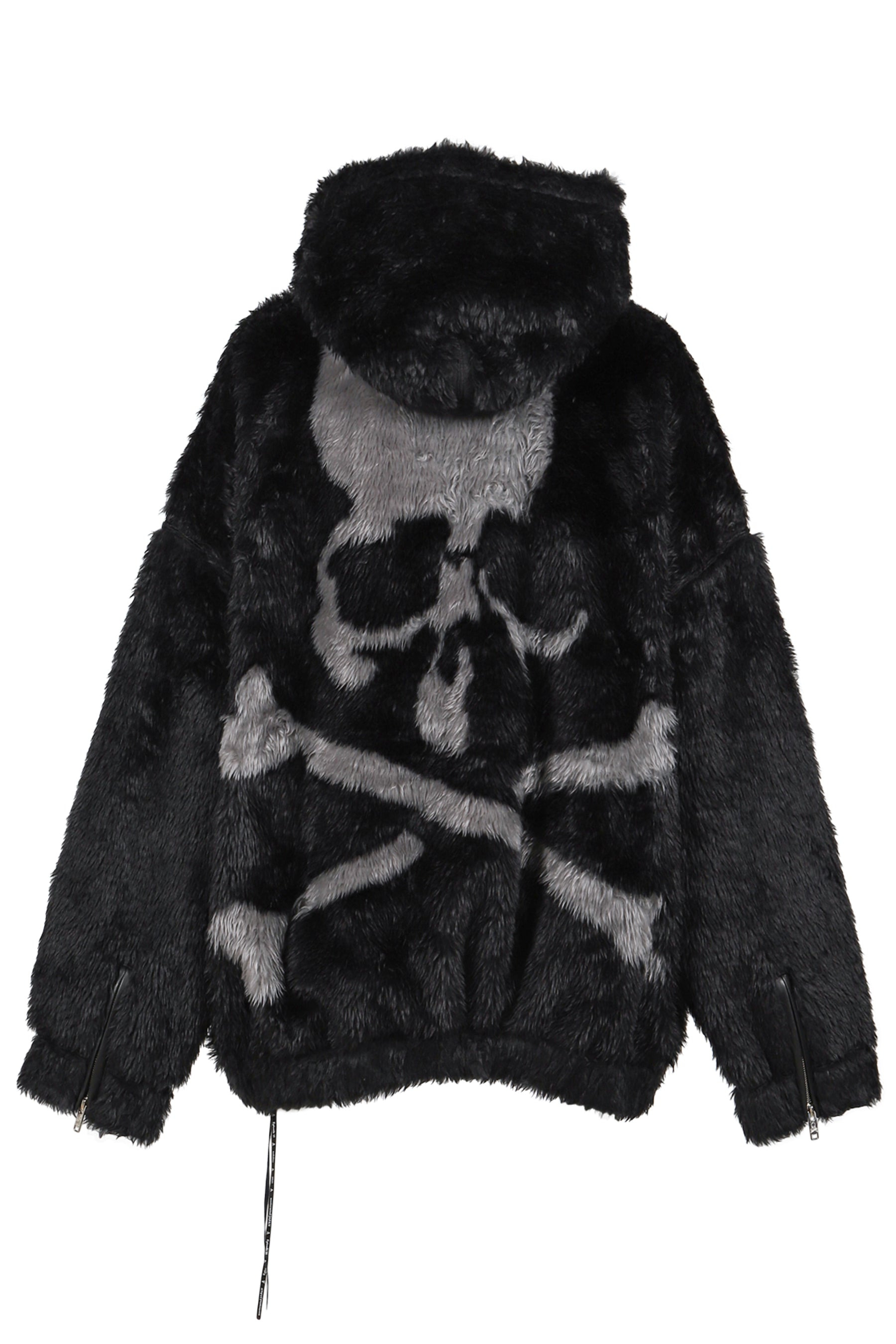 POLAR BEAR ZIP-UP HOODIE / BLK - 2