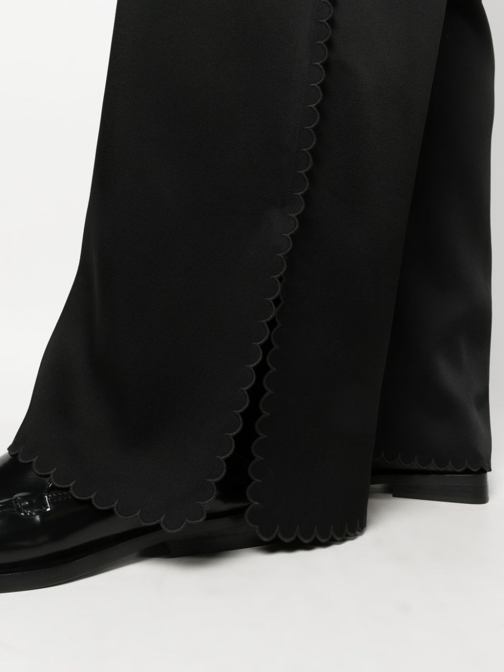 scallop-edge wide-leg jumpsuit - 5