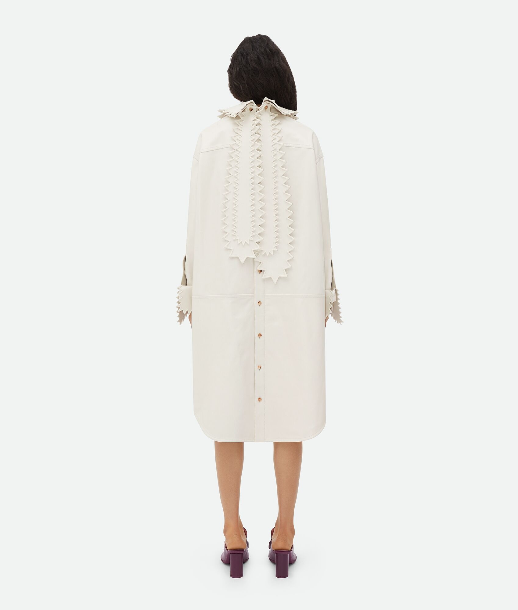 English Embroidery Leather Dress - 3