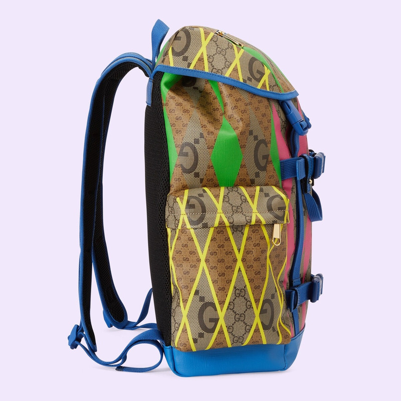 GG rhombus print backpack 5