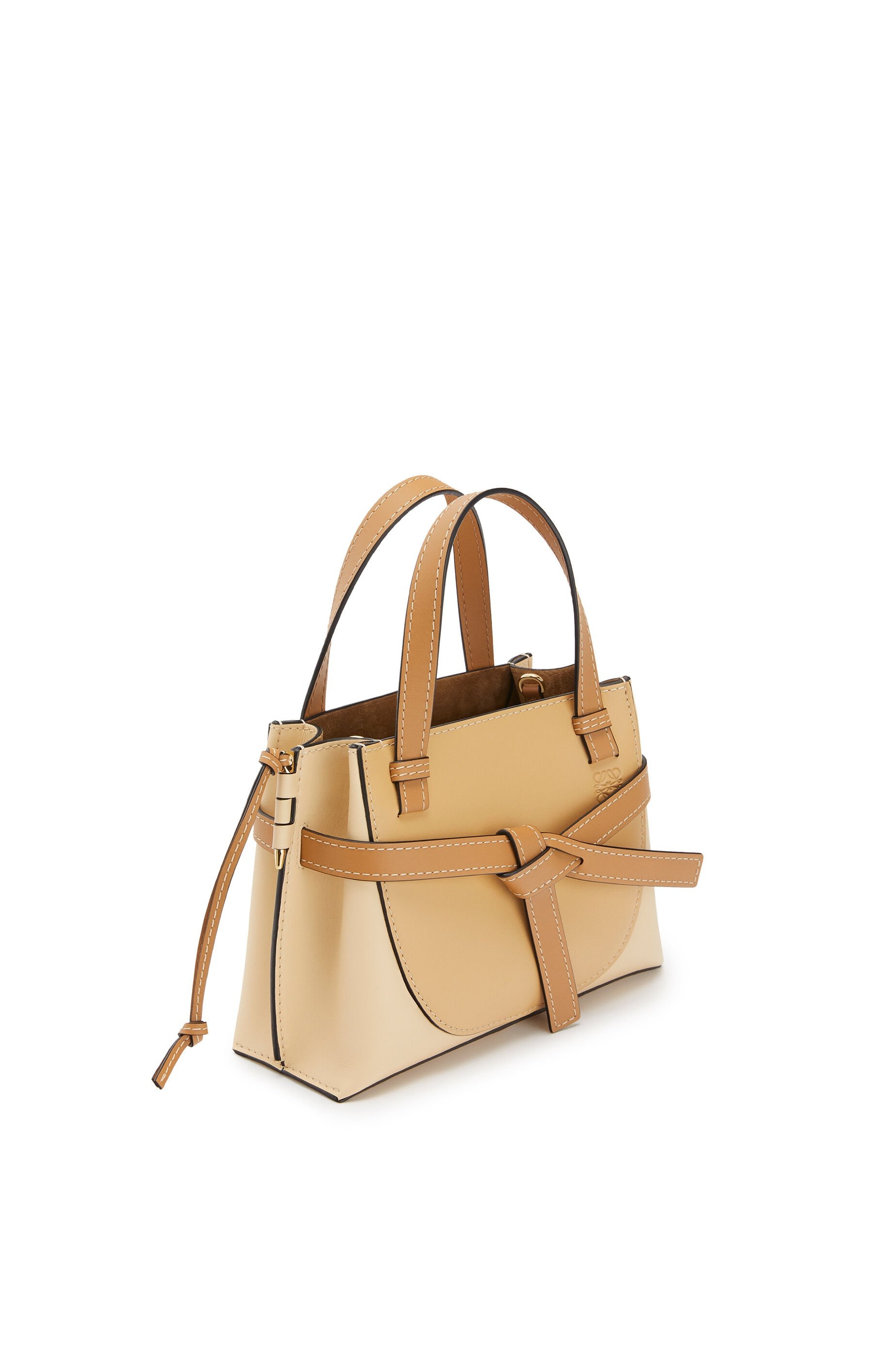 Mini Gate Top Handle bag in natural calfskin - 2