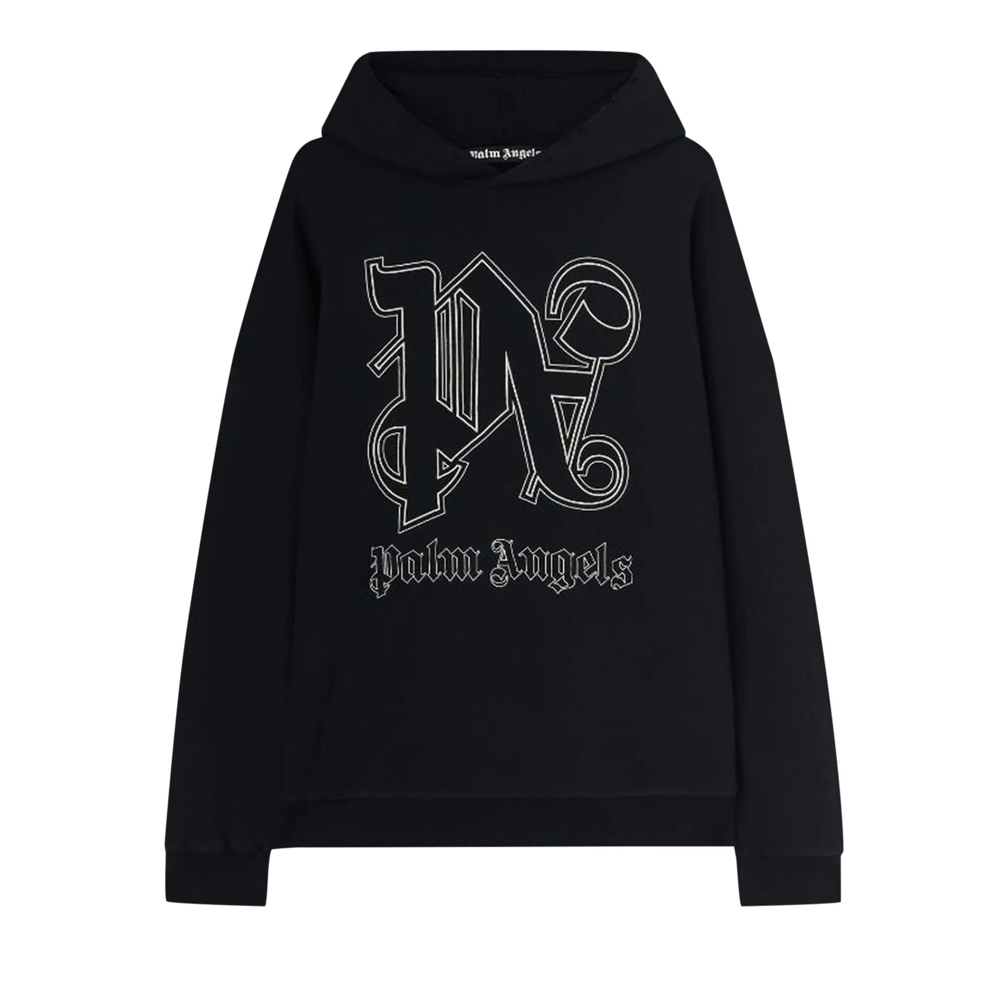 Palm Angels Monogram Statement Hoodie 'Black/Off White' - 1