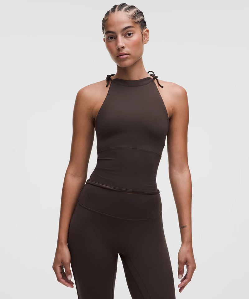 Nulu Satiny-Trim Tie Detail Tank Top *Light Support, B/C Cup 1