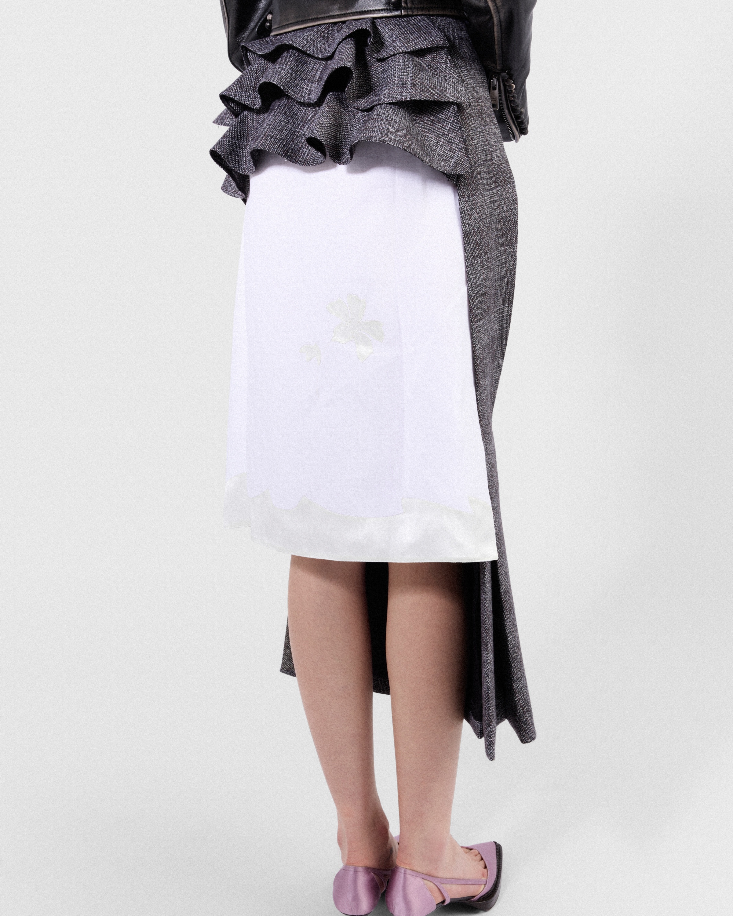 Embroidered linen skirt - 6