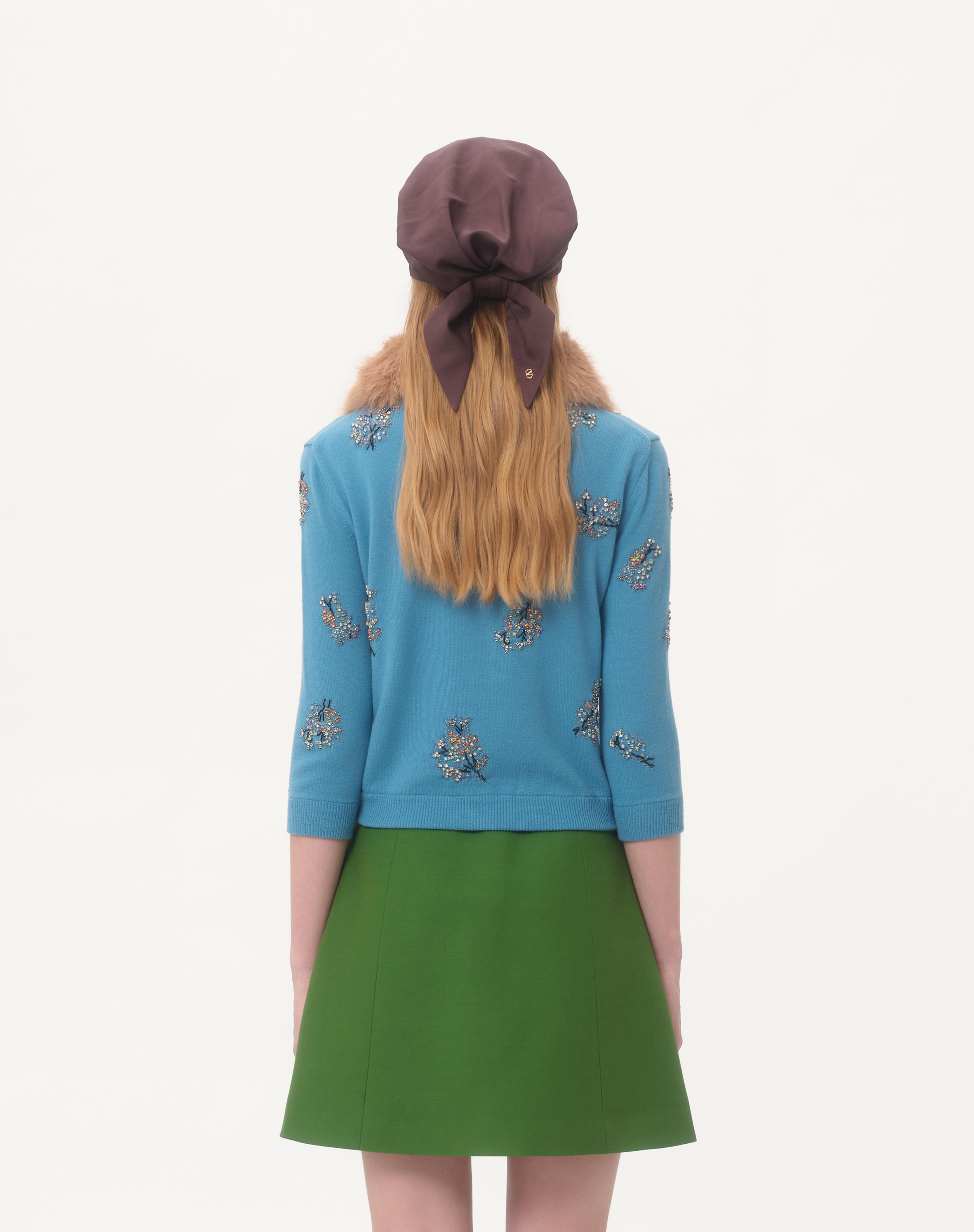 EMBROIDERED WOOL CARDIGAN - 8
