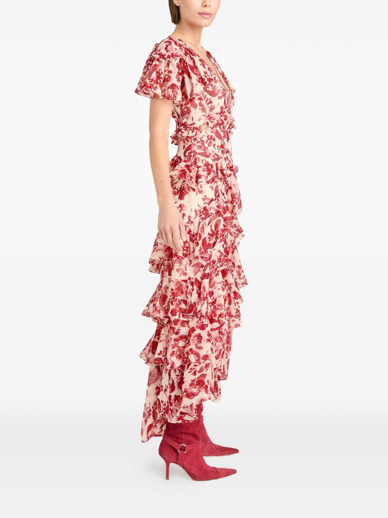 floral ruffled midi dress 3