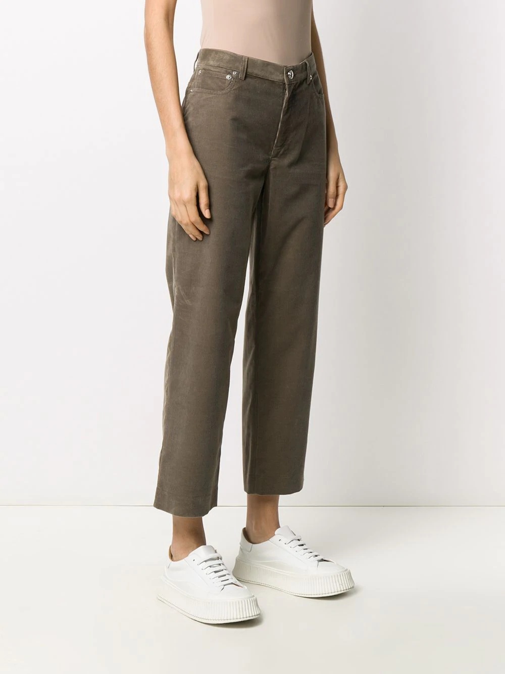 cropped corduroy trousers - 3