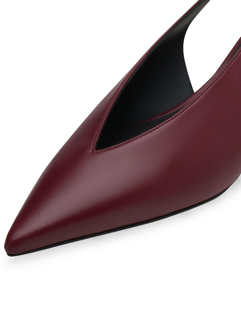 Women's Diske 40MM Leather Slingback Pumps - Burgundy 3