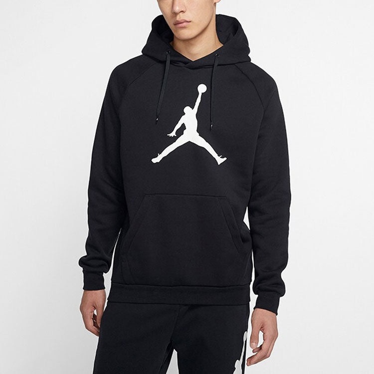 Air Jordan Large logo Printing Fleece Lined Pullover Black DA6802-010 - 4