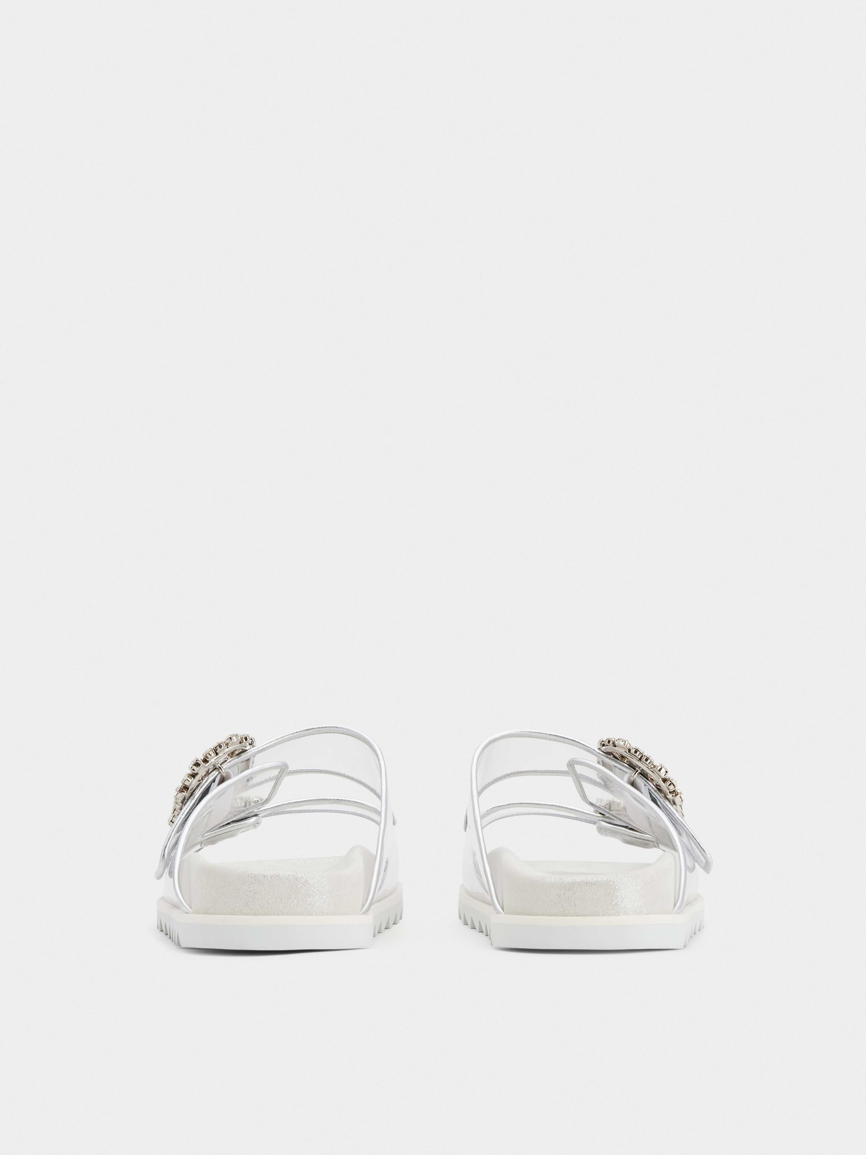 Slidy Viv' Strass Buckle Mules in PVC - 5