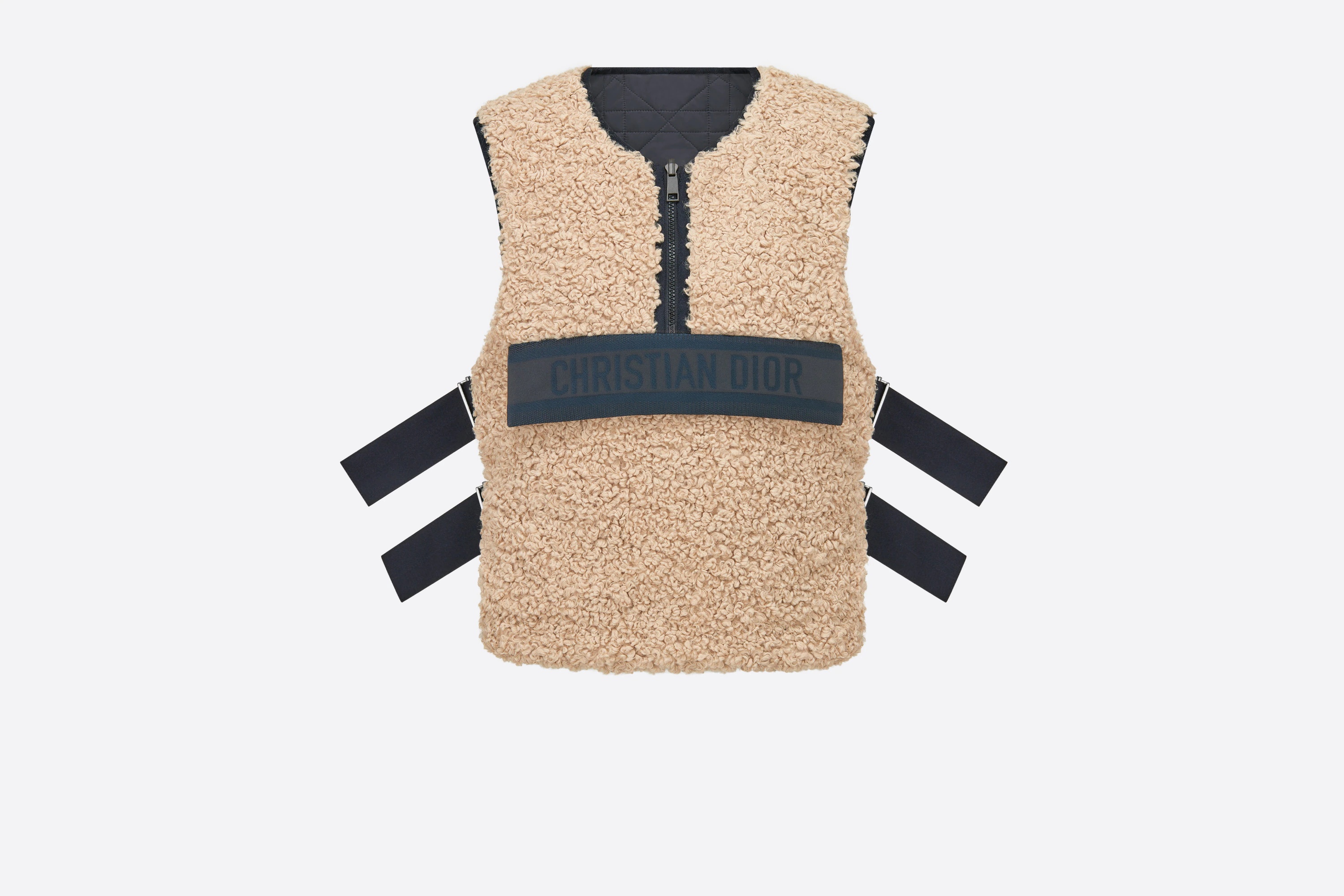 Macrocannage Reversible Sleeveless Vest - 1