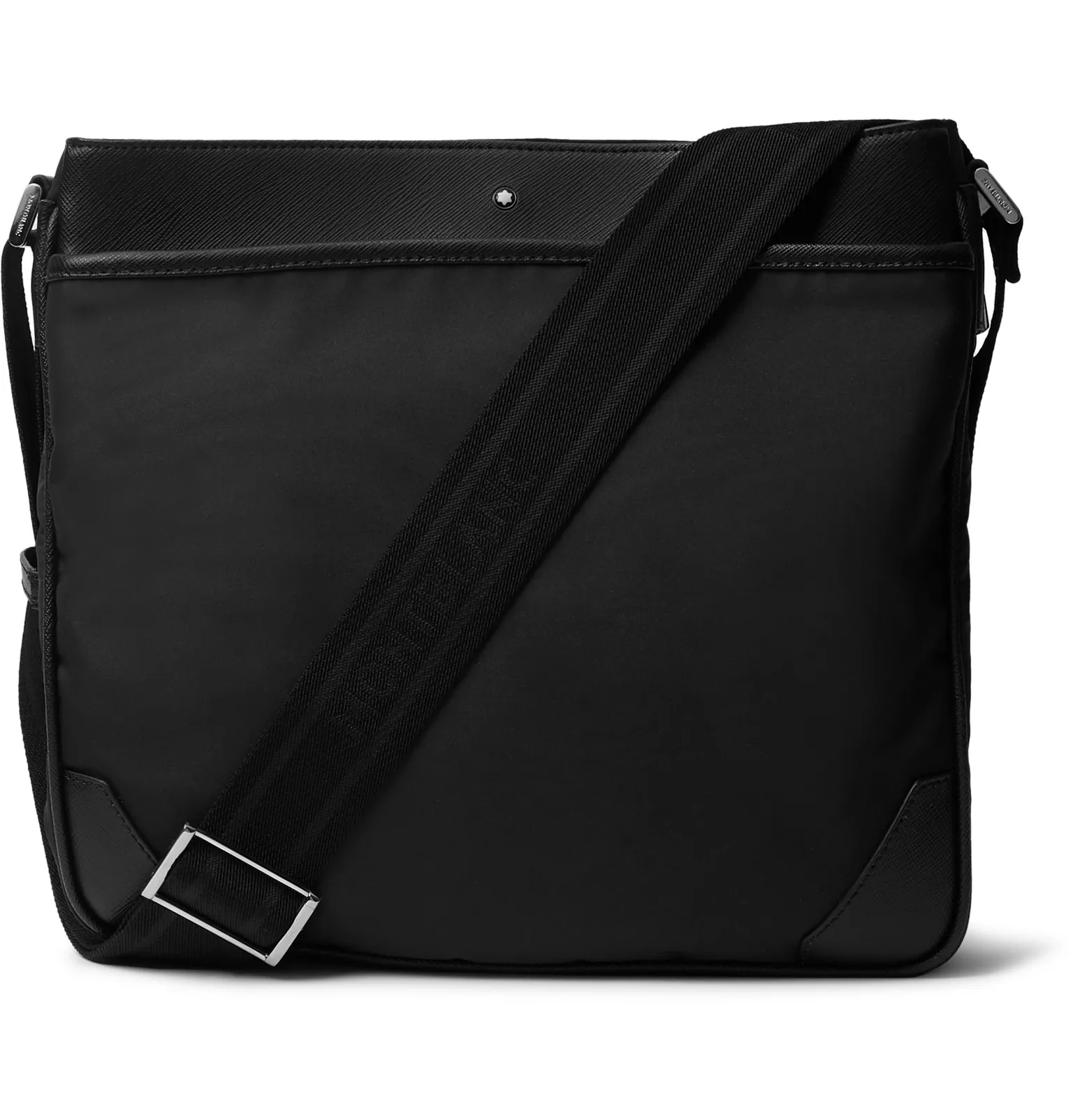 Sartorial Textured Leather-Trimmed Shell Messenger Bag - 1