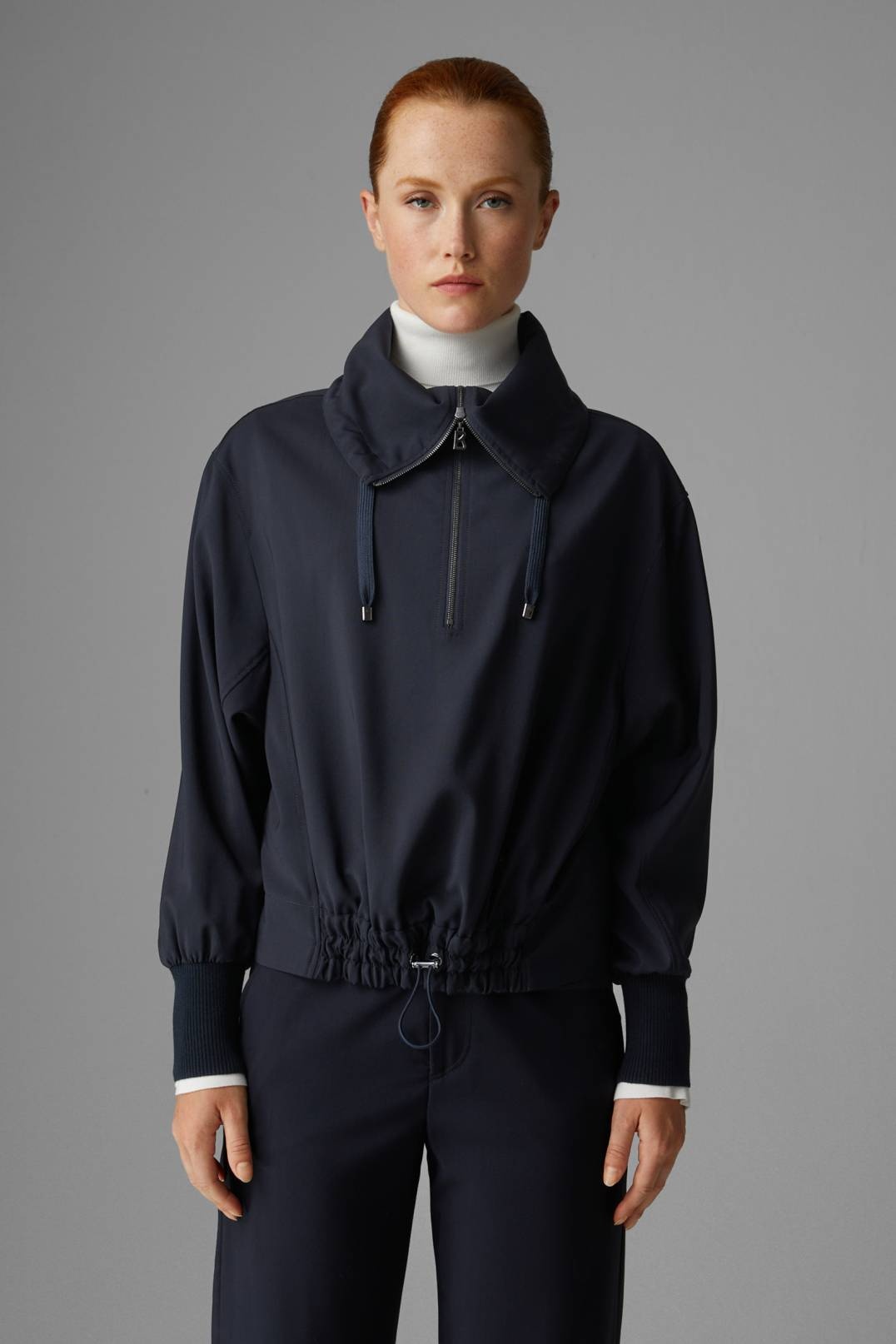FANNY HALF-ZIP PULLOVER IN NAVY BLUE - 2