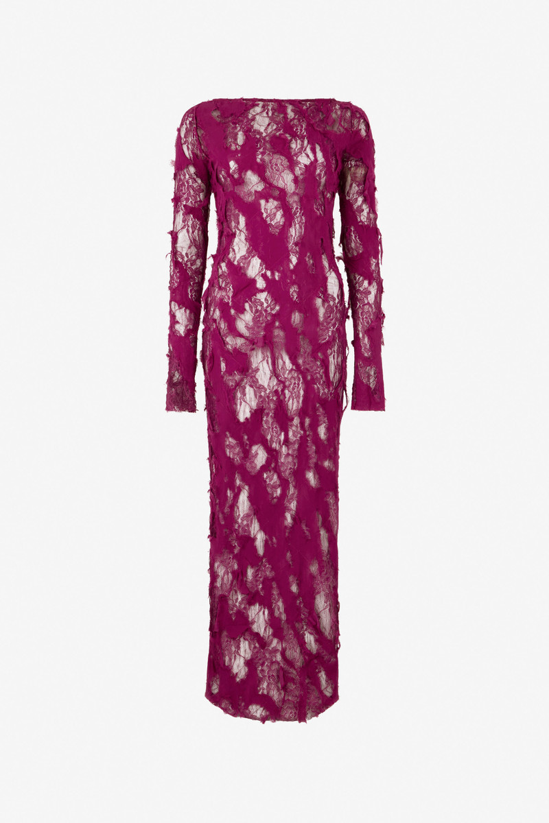 Dress with Destroyed-Effect Lace 1
