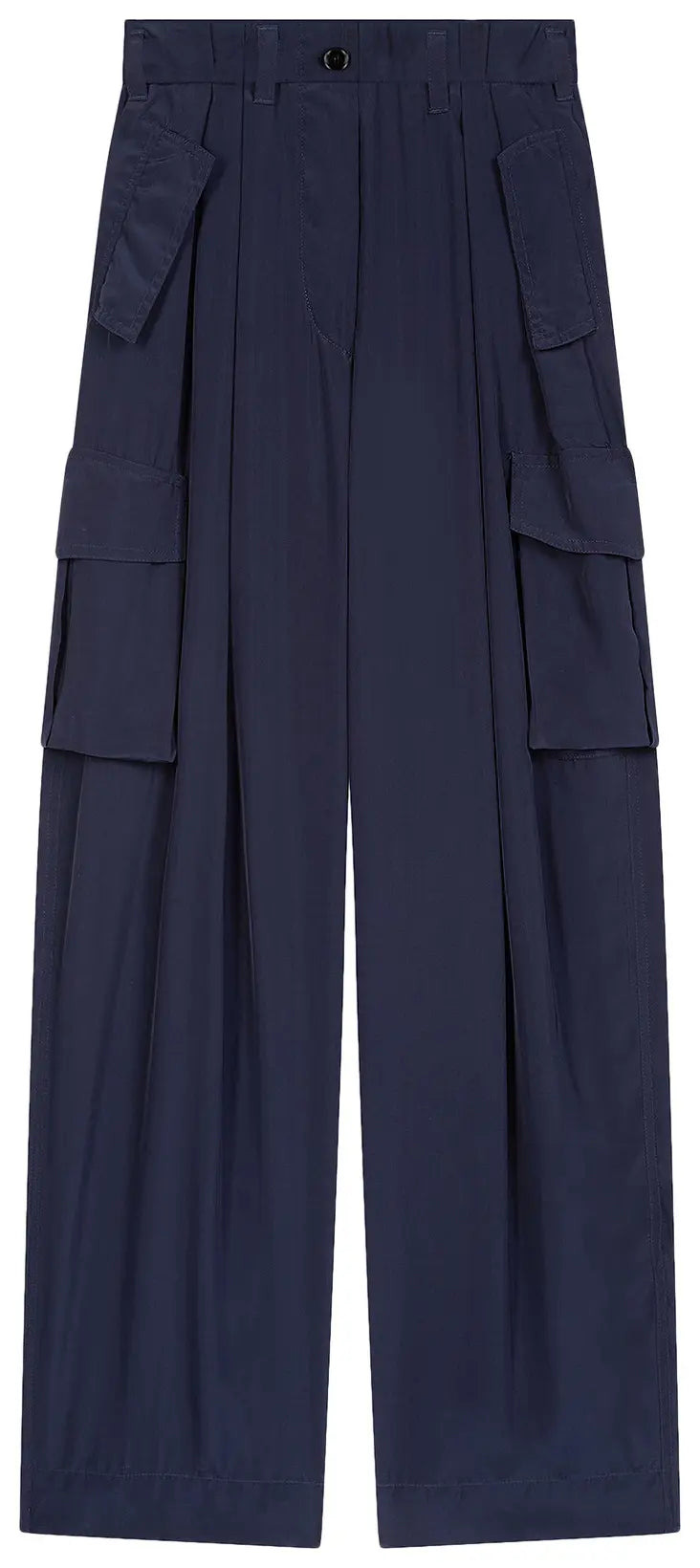 LOOSE FIT POLKAR PLEATED WORKWEAR PANTS (NAVY) - 1