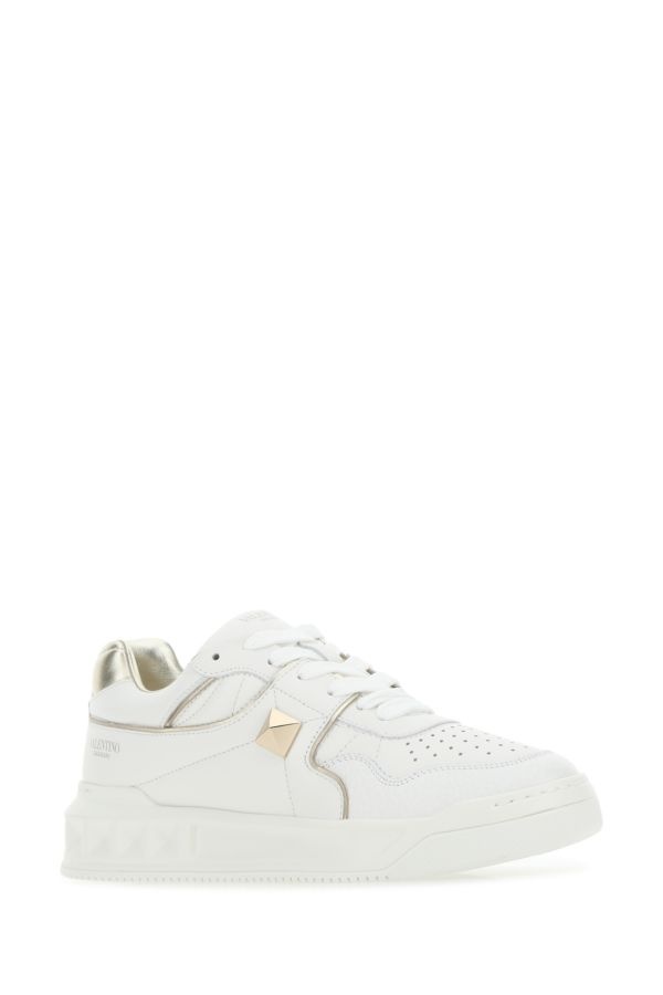 White nappa leather One Stud sneakers - 2