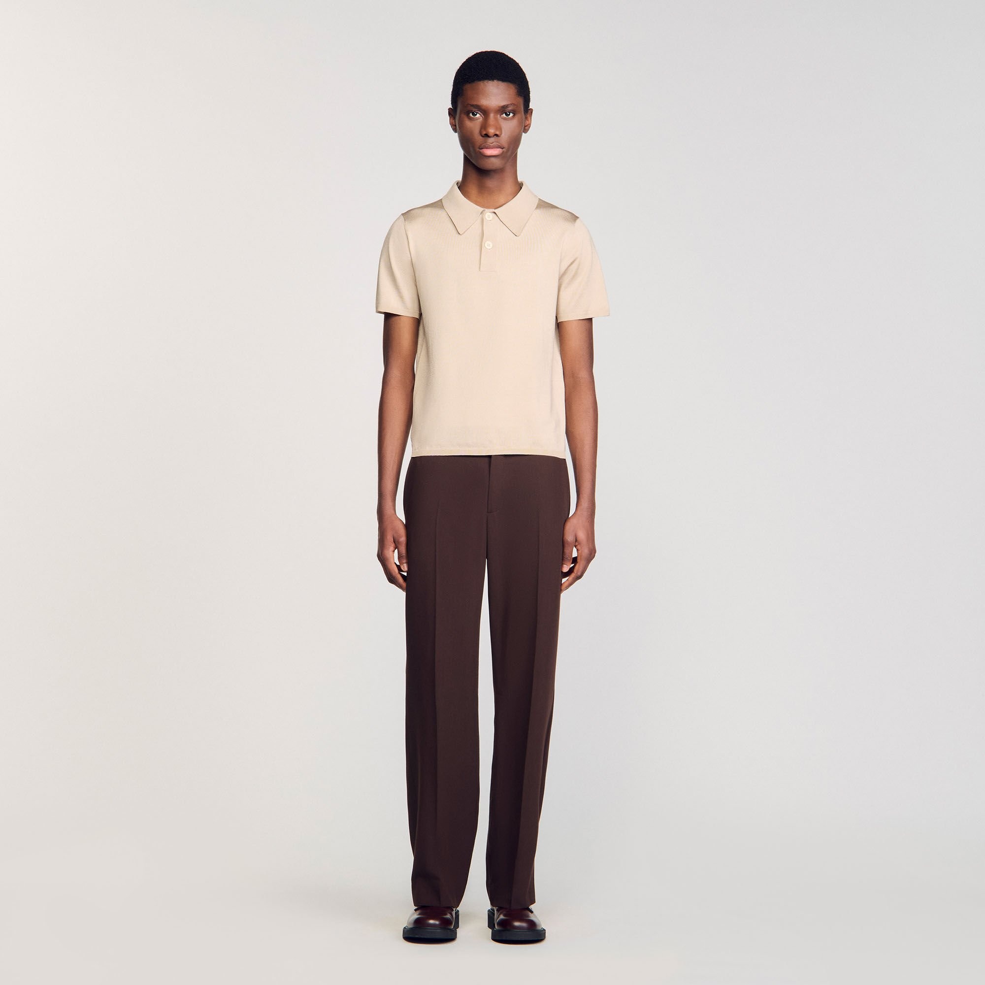 SHORT-SLEEVE KNITTED POLO SHIRT - 3
