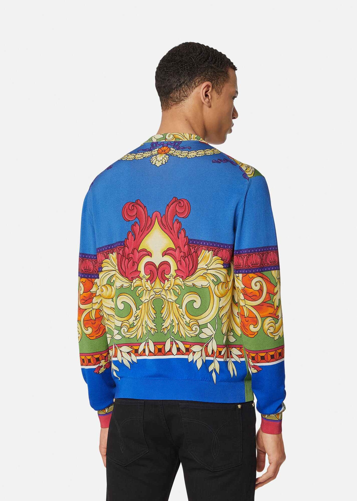 Medusa Renaissance Print Silk Sweater - 3