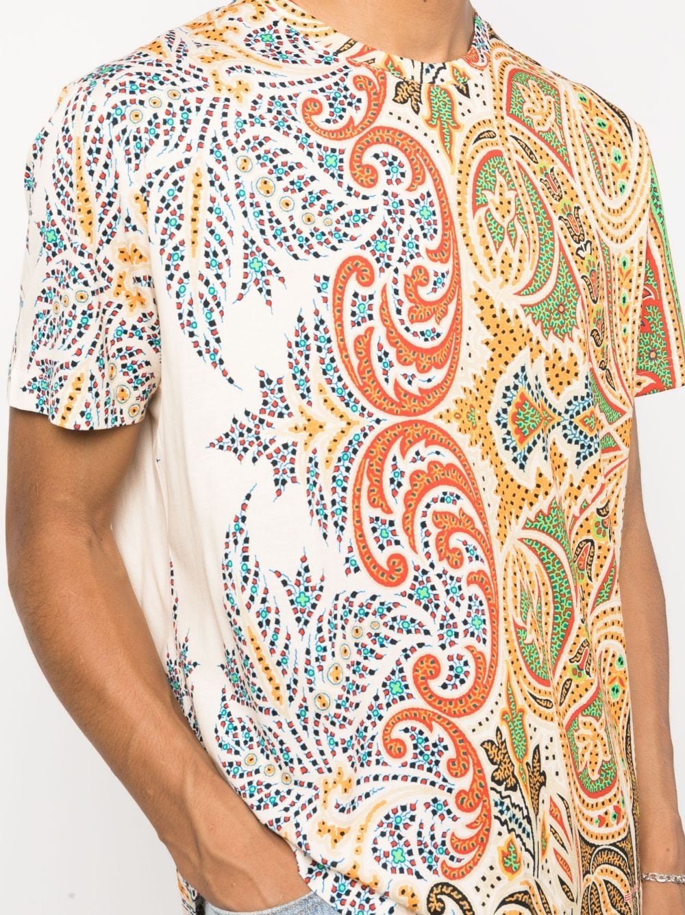 paisley-print cotton T-shirt - 5