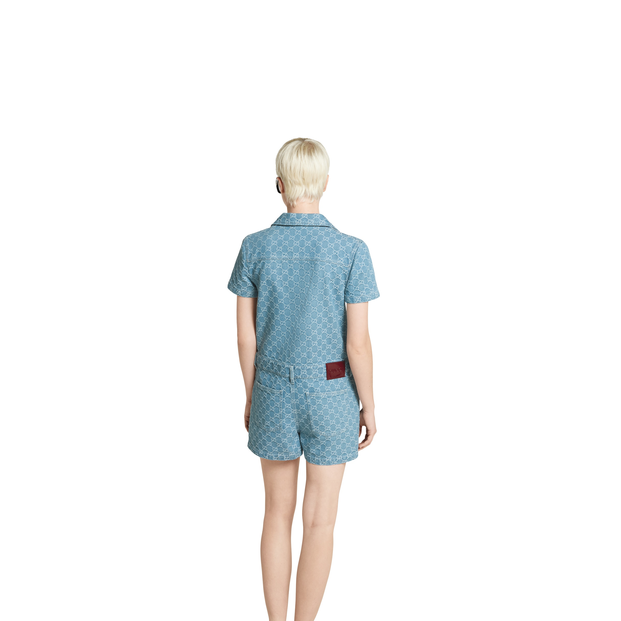 GG denim jacquard jumpsuit - 4