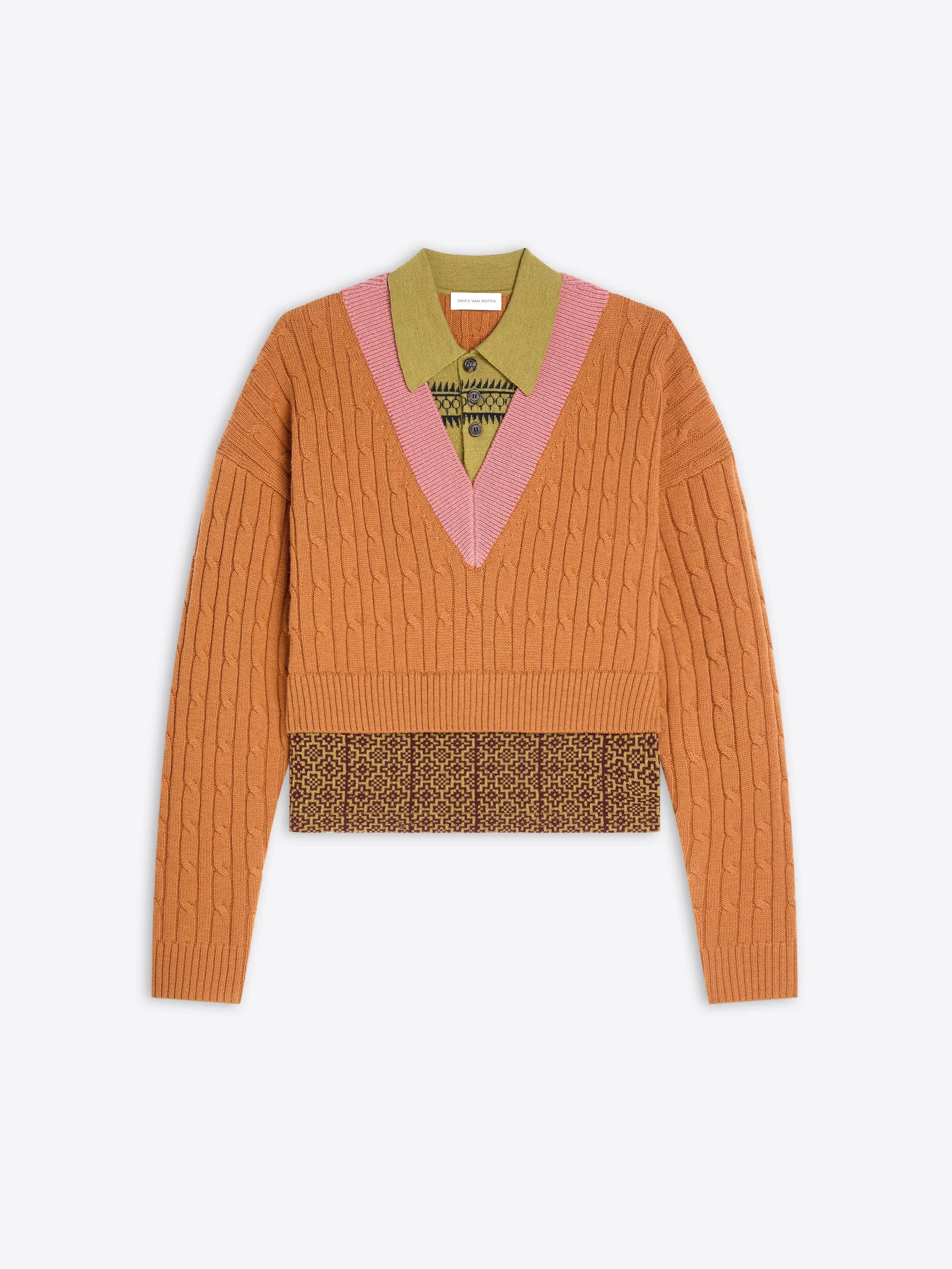 LAYERED WOOL SWEATER - 1