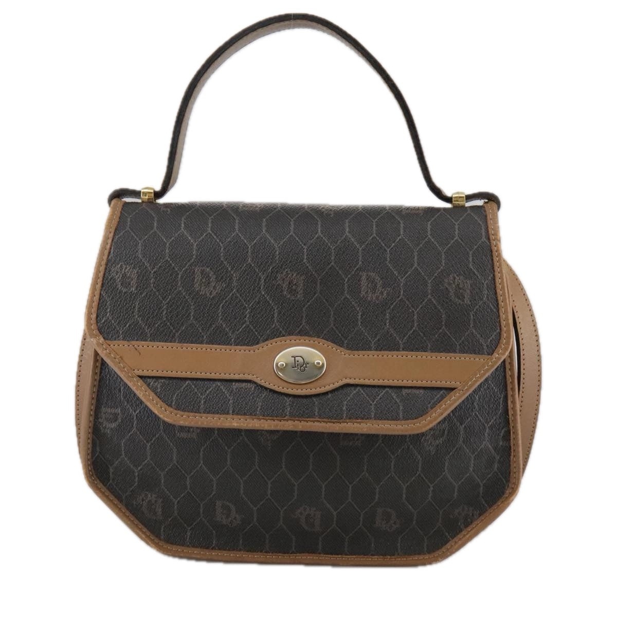 DIOR Honeycomb Canvas Hand Bag Black - 13