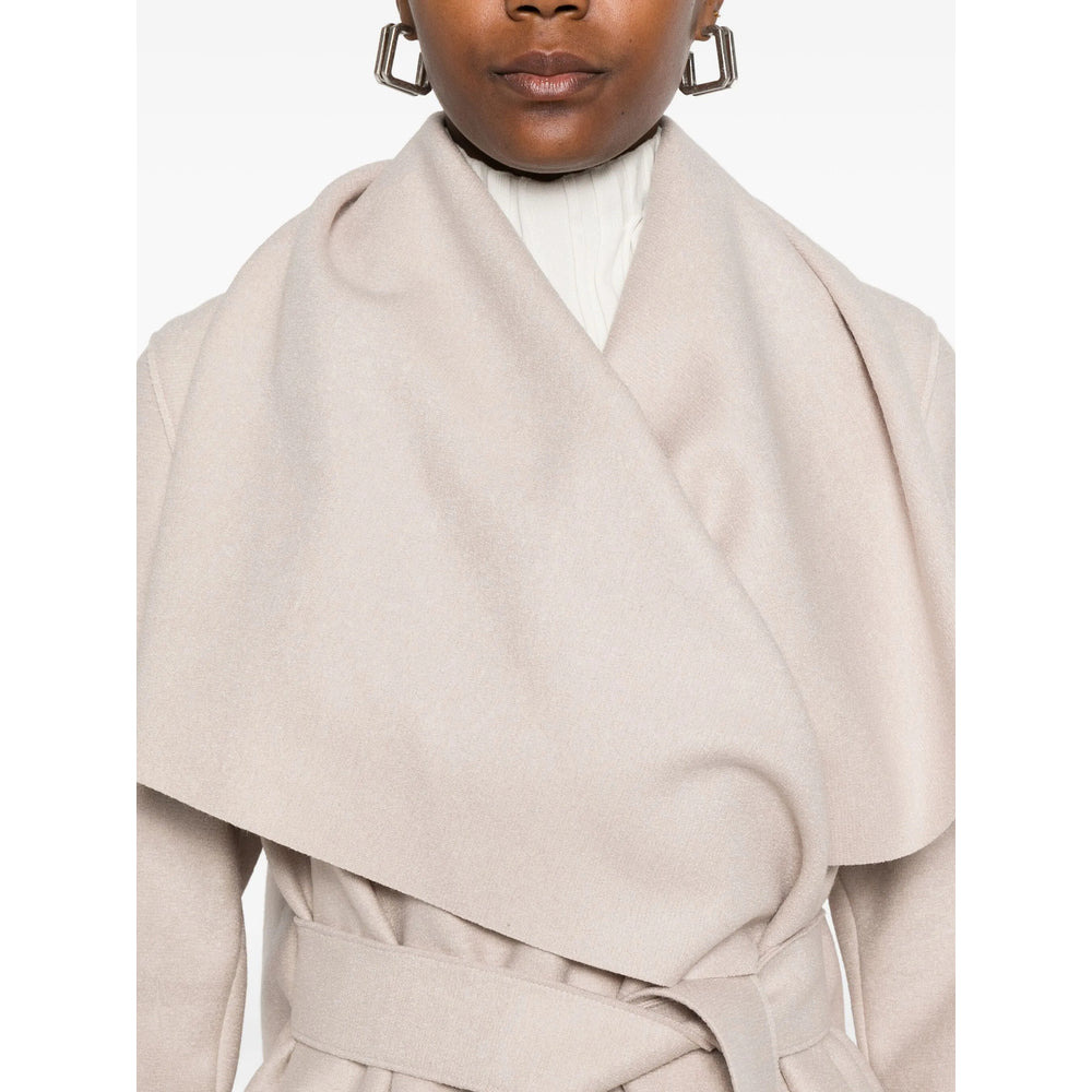 Harris Wharf London Neutrals Coats - Double Breasted & Peacoats Women - 5