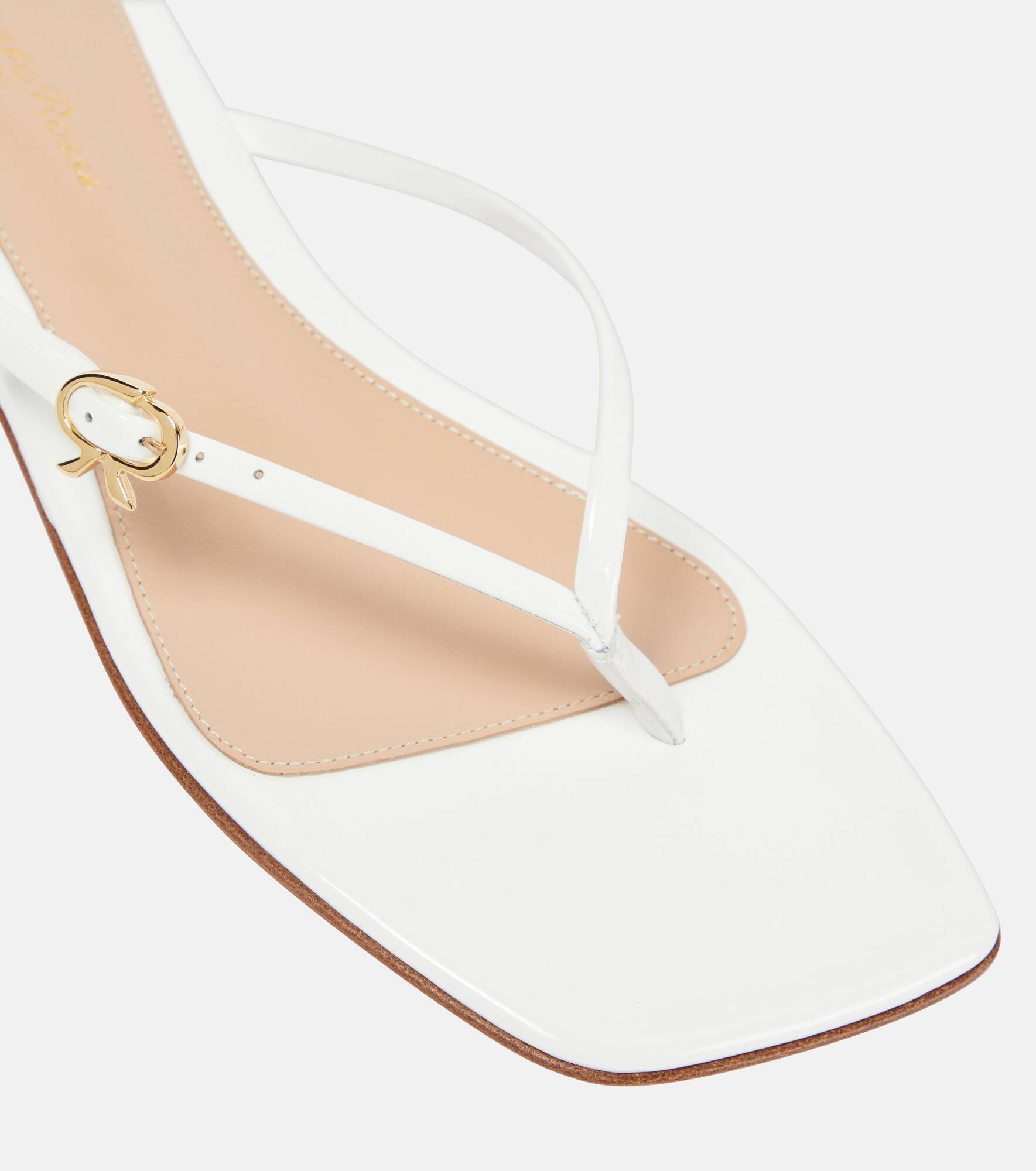 Patent leather thong sandals - 6