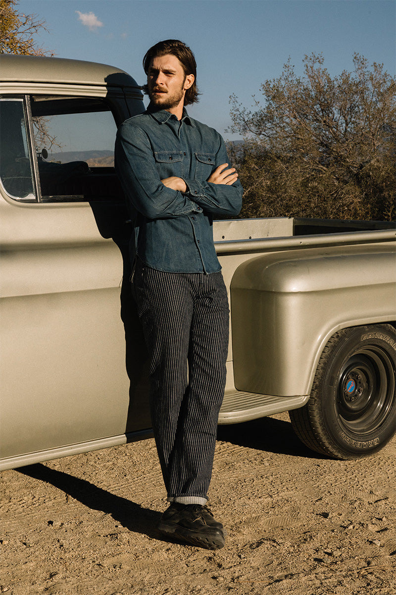 HIROSHI KATO The Hammer Straight - Indigo Stripe Rinse 14oz Selvedge outlook