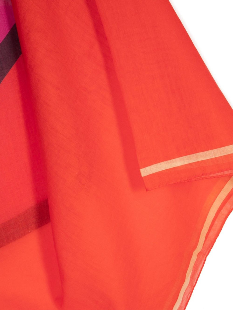 logo-print cotton scarf 3