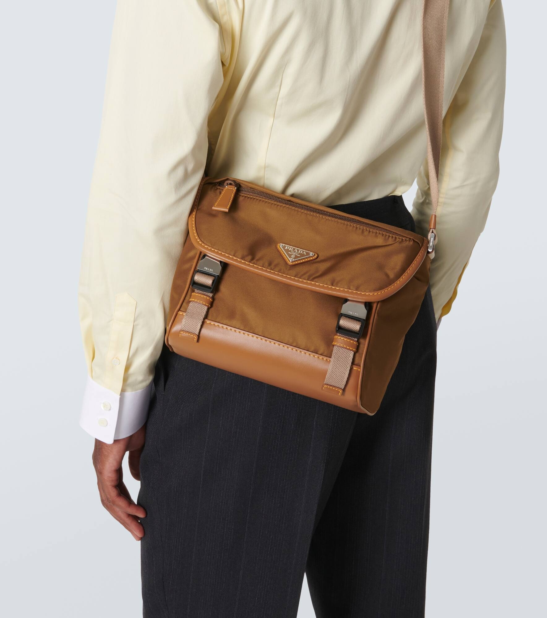 Re-Nylon leather-trimmed shoulder bag - 3