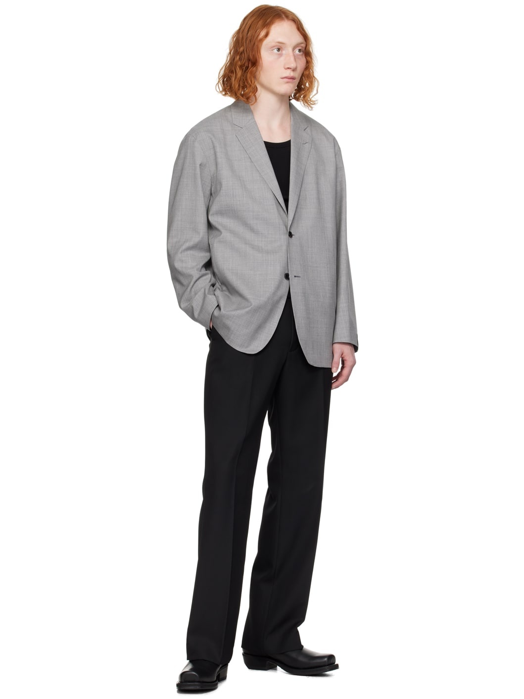 Gray Tailored Blazer - 4