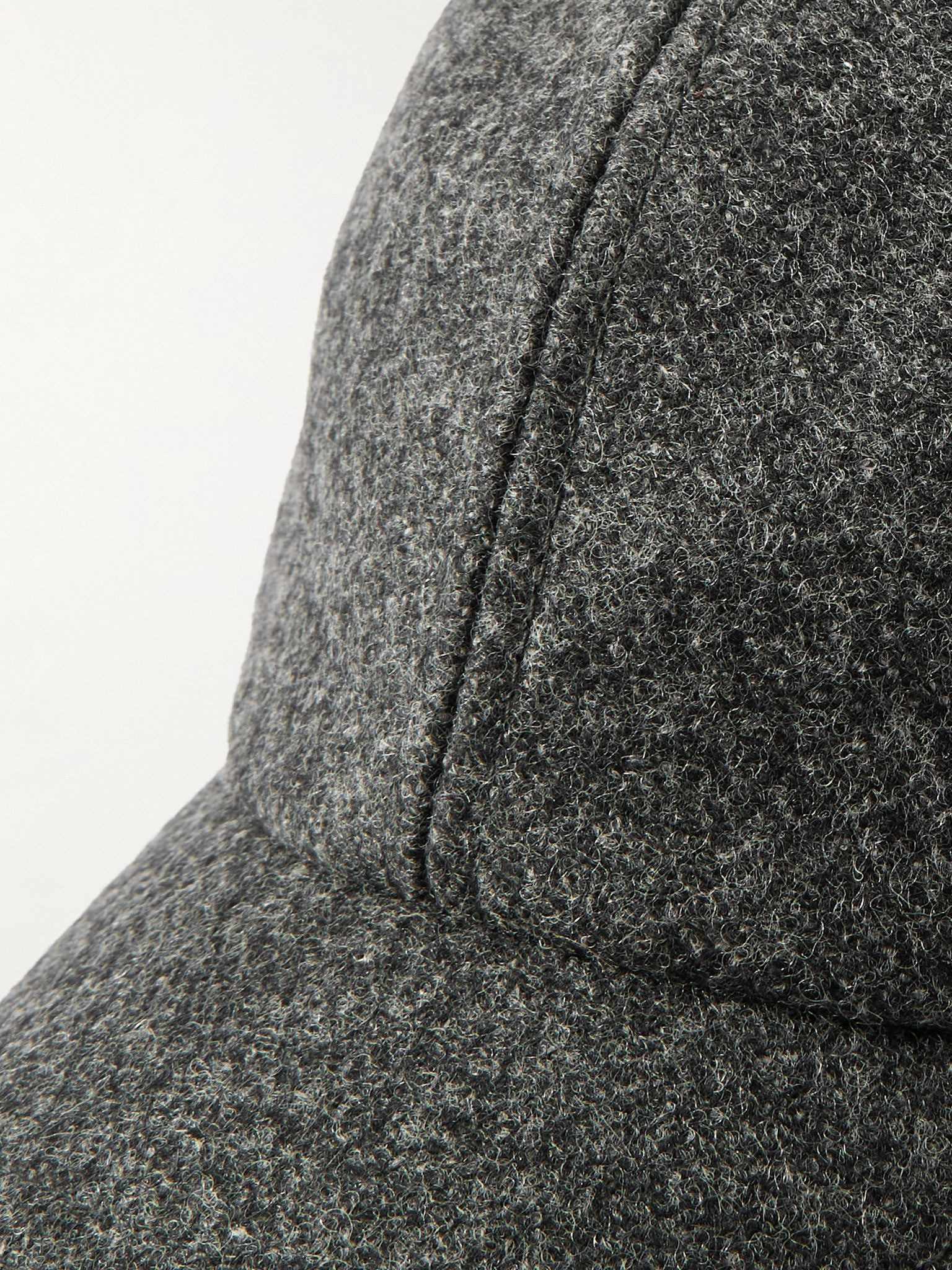Tomas Logo-Embroidered Virgin Wool Baseball Cap Gray - 4