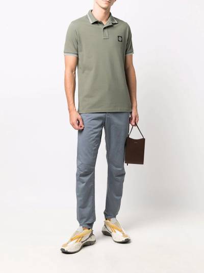 Stone Island logo-patch polo shirt outlook