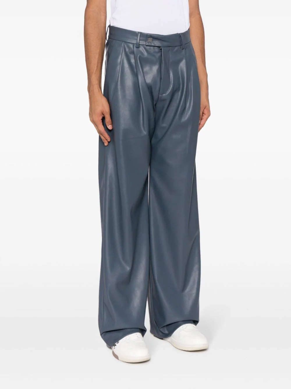 Vegan Pleat Trousers - 3