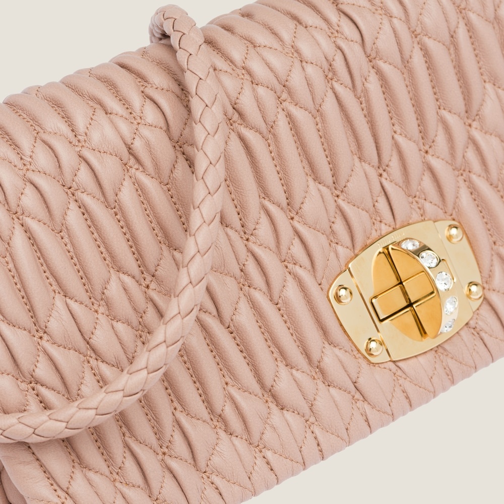 Miu Miu Iconic Crystal Cloqué Nappa leather bag - 4