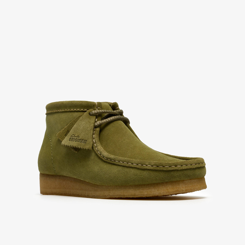 Wallabee Boot Green Suede 7