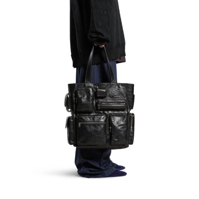 BALENCIAGA Men's Superbusy Tote Bag in Black outlook