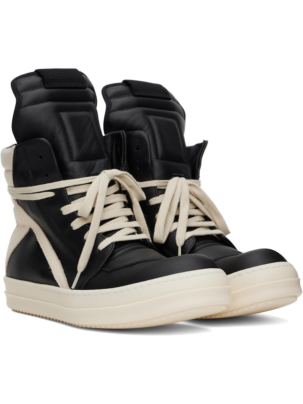 Black & Off-White Hollywood Geobasket Sneakers - 4