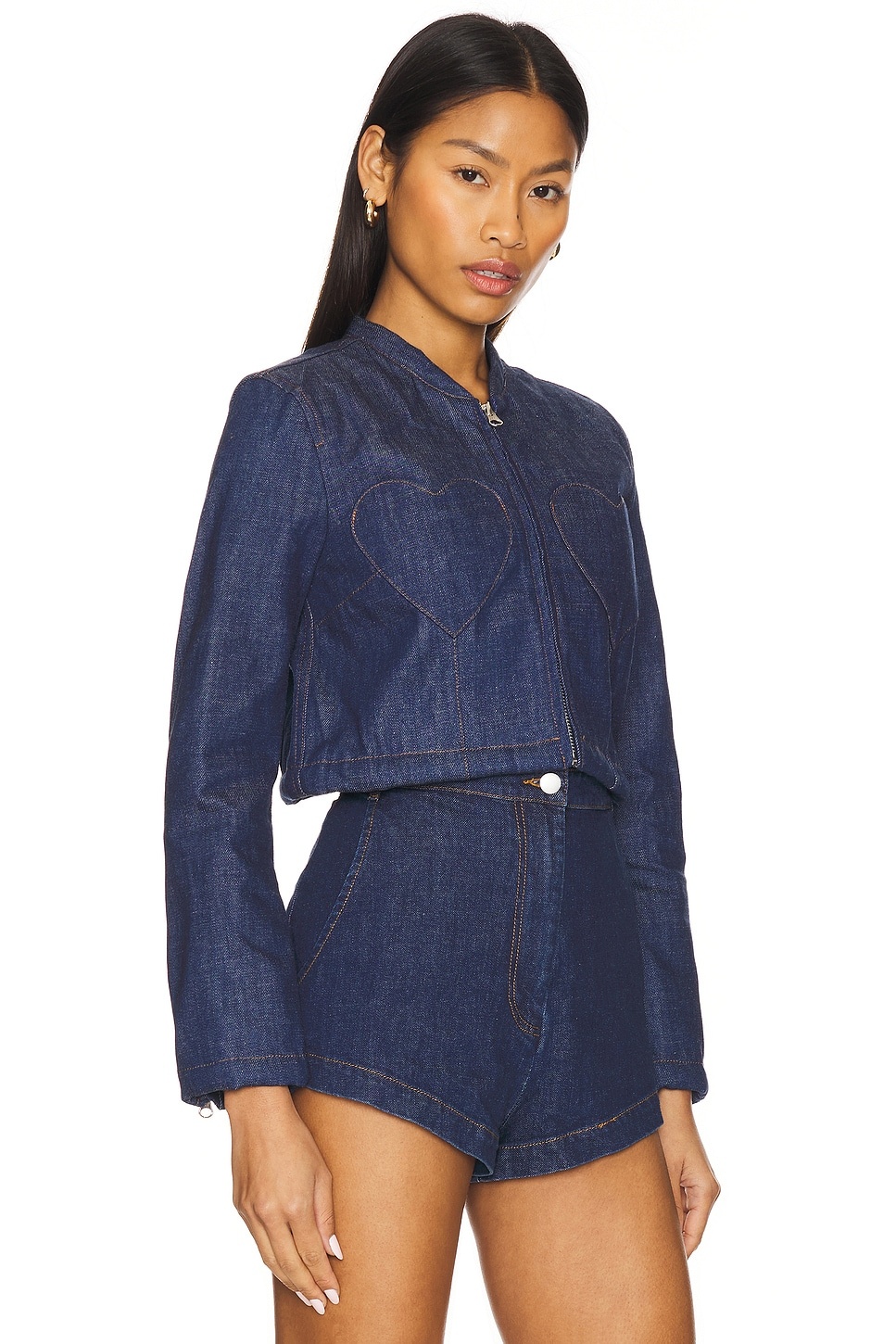 Double Heart Denim Jacket - 2