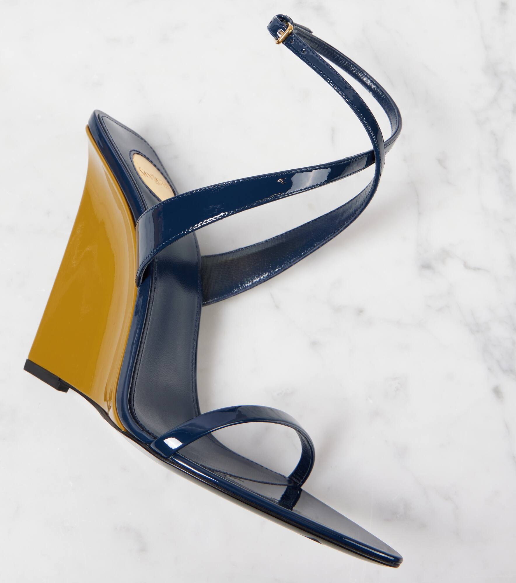 Salomé patent leather wedge sandals - 5
