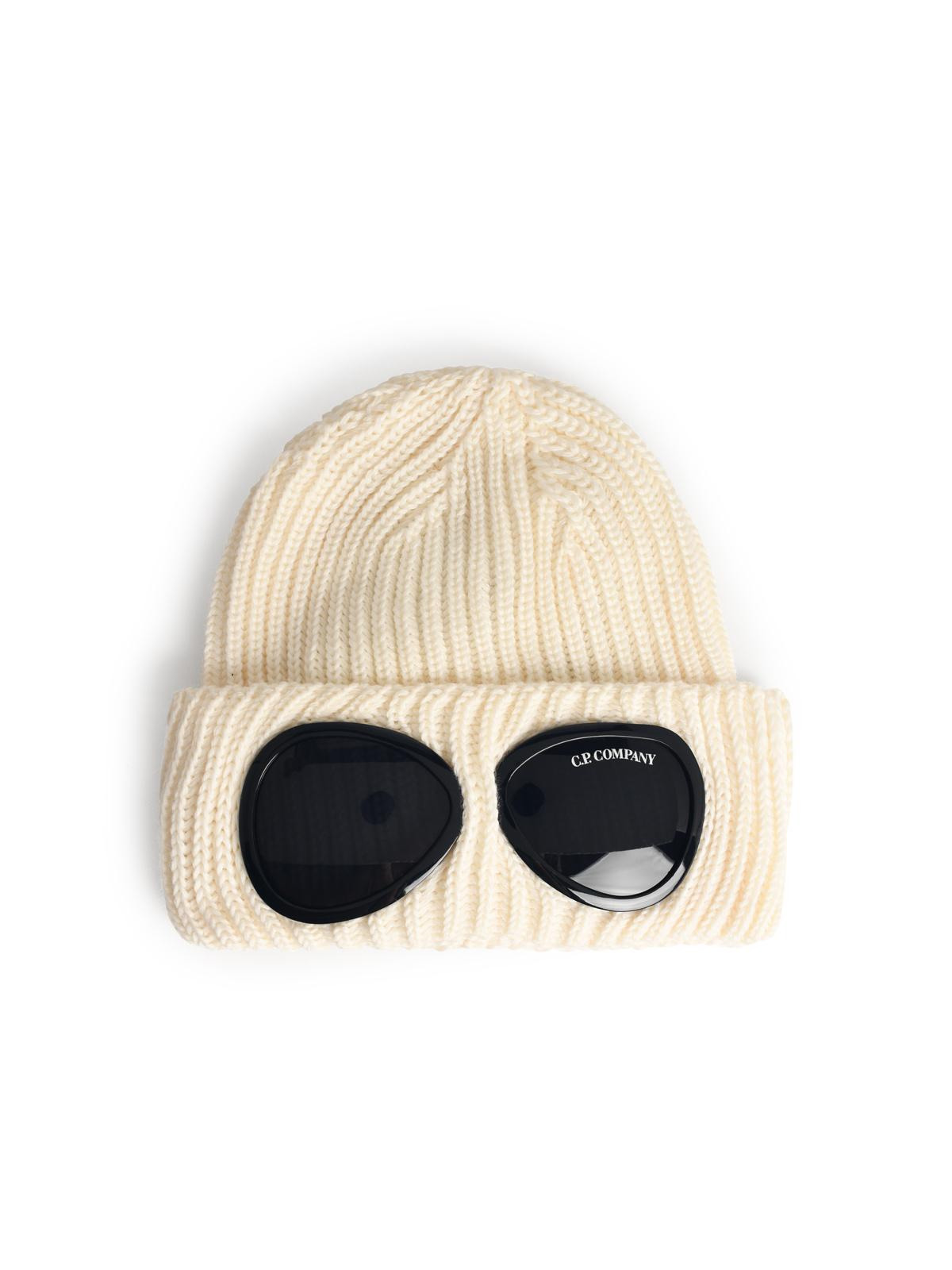 C.P. Company Cream Merino Wool Beanie Men - 1