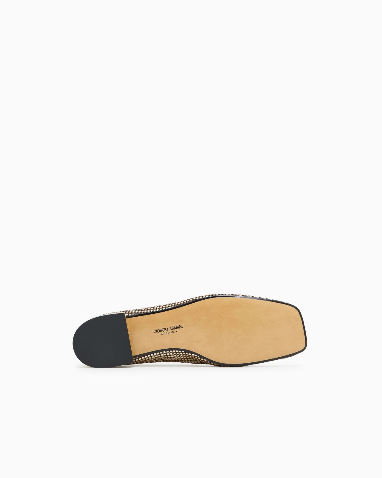 PERFORATED LAMÉ LEATHER BALLERINAS - 6