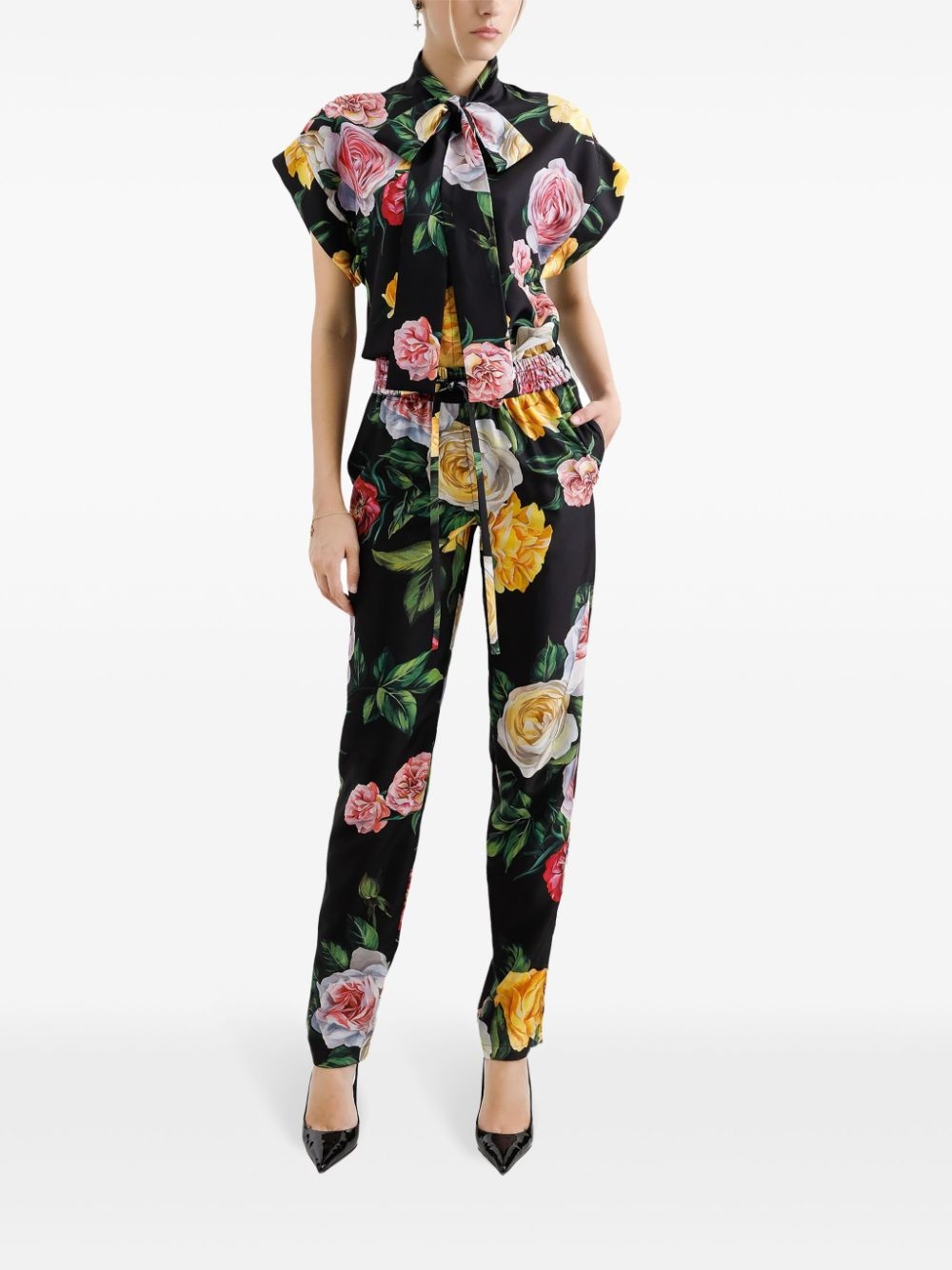 rose-print shirt - 2